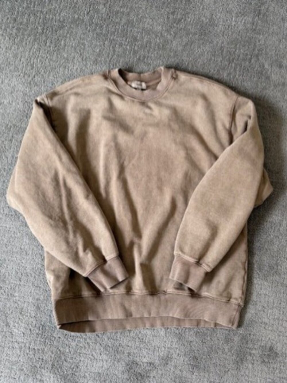 Skims Boyfriend Fleece Crewneck | Desert | Size Medium